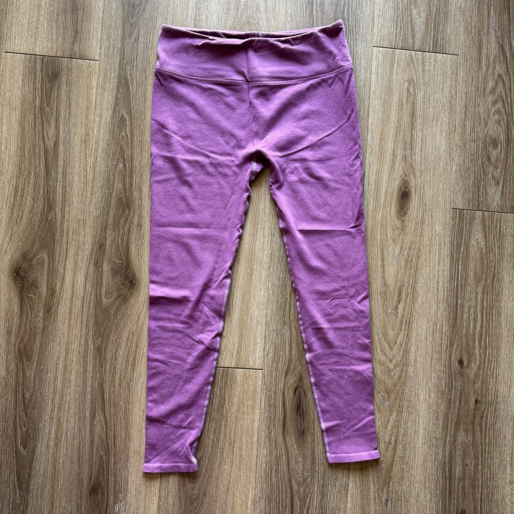 Purple ribbed Leggings